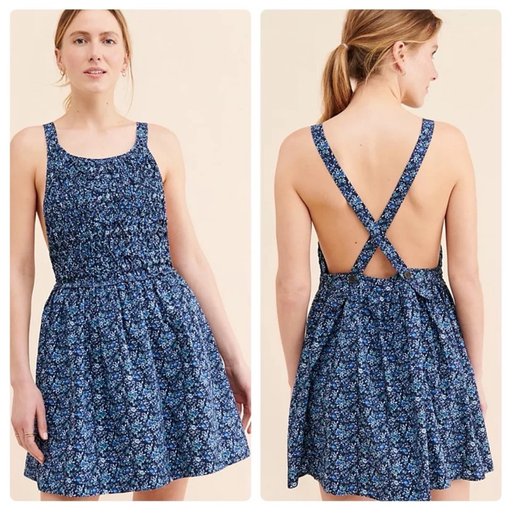 Free People smocked cross back sundress